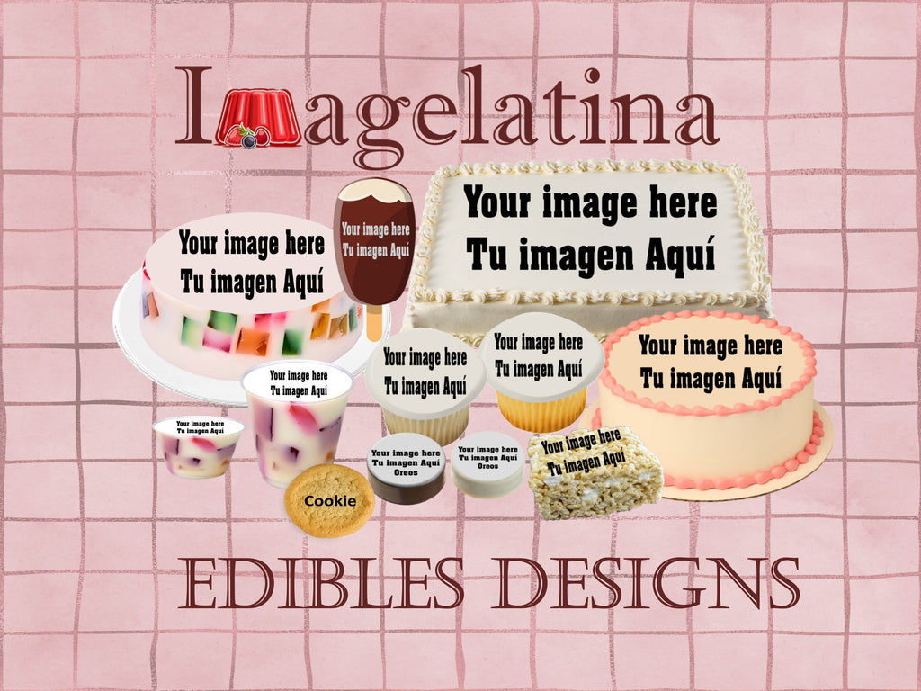 Edible sugar sheet for dessert decoration, (Girl Baby Shower Design) 8" round or 20 images of 1.81" round