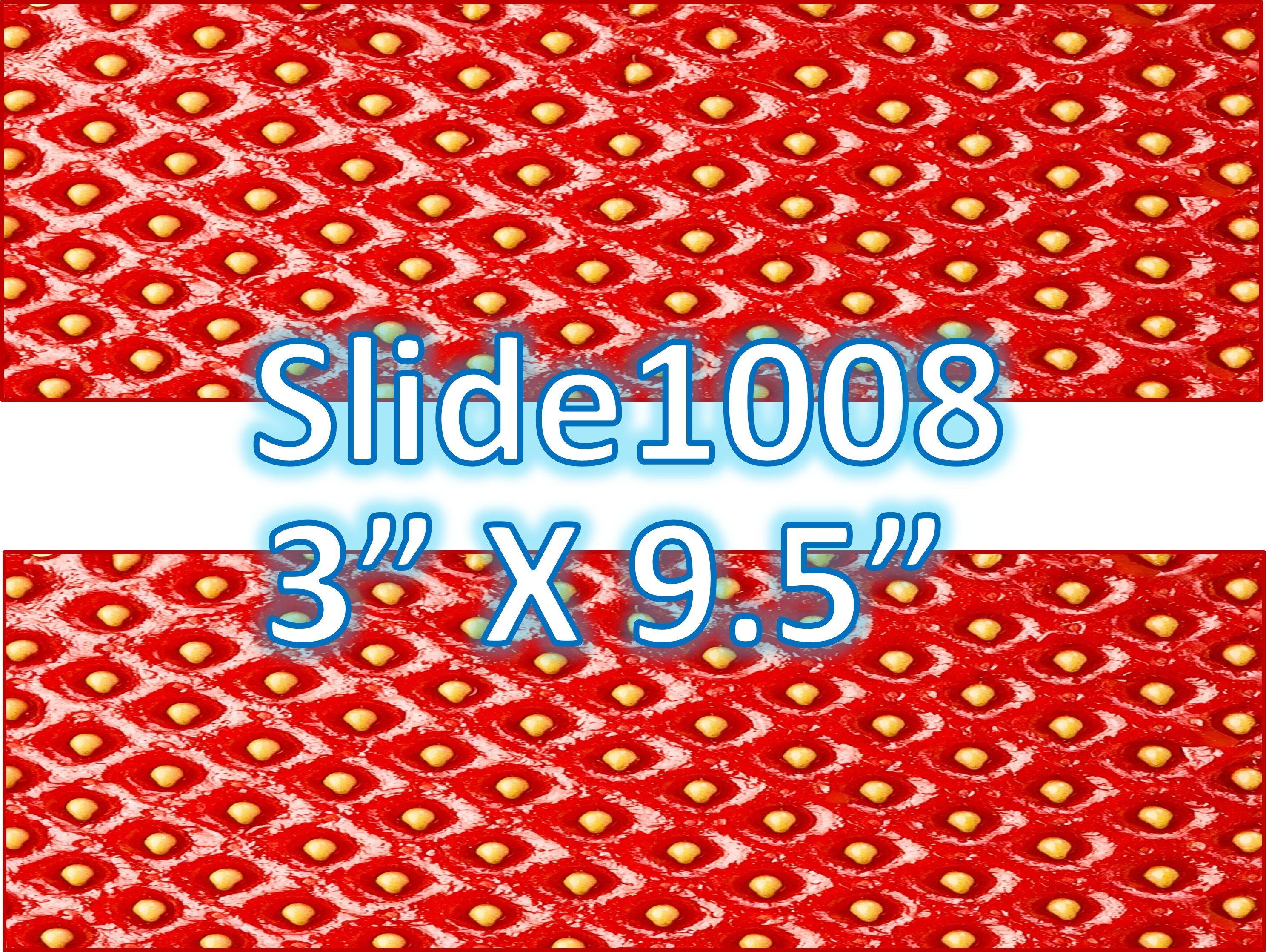 Edible sugar sheets for dessert decoration, (fruit designs) 2 strips of 3” X 9.5”