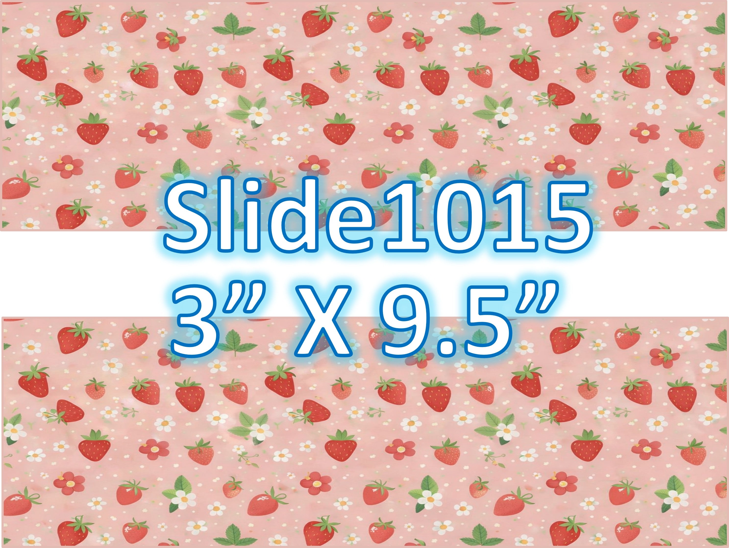 Edible sugar sheets for dessert decoration, (fruit designs) 2 strips of 3” X 9.5”