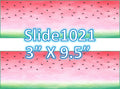Edible sugar sheets for dessert decoration, (fruit designs) 2 strips of 3” X 9.5”