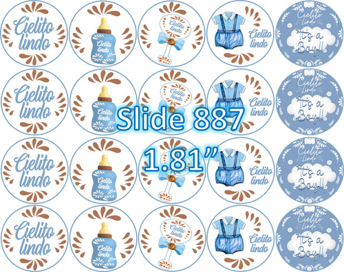 Papel de azúcar comestible para oreos, cupcakes y mas… (Cielito Lindo) 20 imágenes de 1.81” en redondo